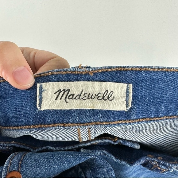 Madewell Medium Wash Button Front Fly Cali Demi Boot Distressed Jeans Size 25 - Picture 6 of 10